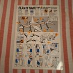 Veiligheids instructies Boeing 757, Verzamelen, Ophalen of Verzenden, Zo goed als nieuw, Kaart, Foto of Prent