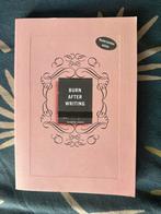 Burn After Writing - Invulboek, Ophalen of Verzenden, Zo goed als nieuw