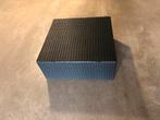 Gevlochten tuintafel 72x72, antraciet, met kussen, Tuin en Terras, Tuintafels, Ophalen, Gebruikt, Vierkant, Kunststof