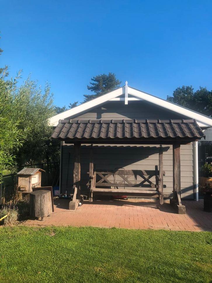 Handgemaakte schommelbank, Tuin en Terras, Tuinbanken, Zo goed als nieuw, Hout, Schommelbank, Ophalen