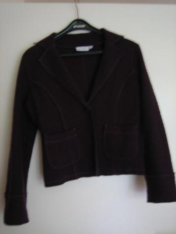 Heerlijk warm paars wollen vest-jasje MY STYLE 36 snazzeys beschikbaar voor biedingen
