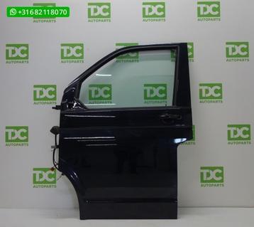 Volkswagen Transporter T5 ('03-'09) Voorportier links zwart beschikbaar voor biedingen
