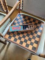 Oud dambord met damschijven, Hobby en Vrije tijd, Gezelschapsspellen | Bordspellen, Een of twee spelers, Ophalen, Gebruikt