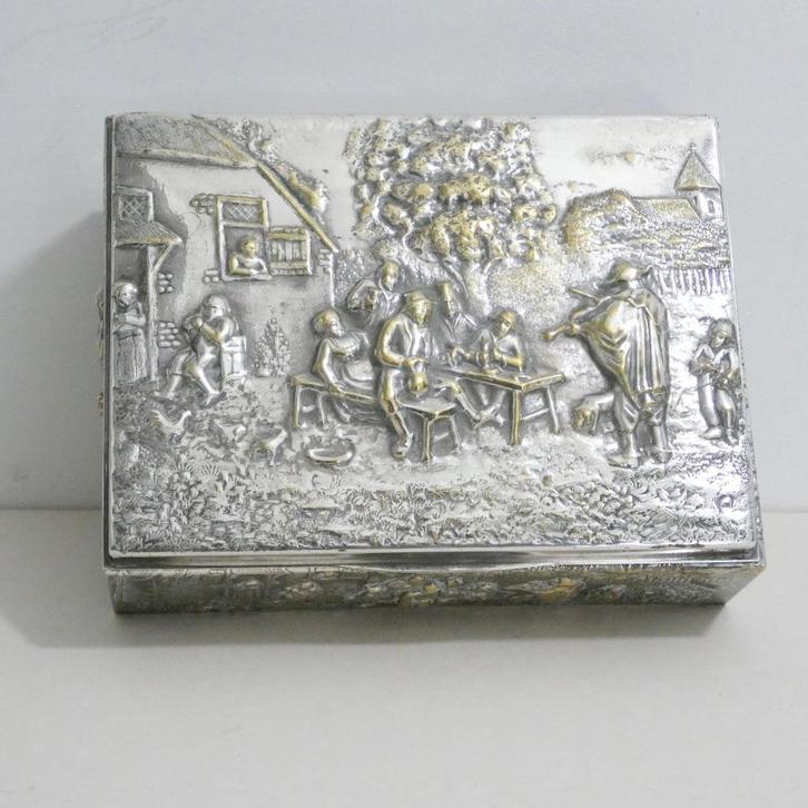 Silver plated box - Denmark - gemerkt met Denmark [429], Antiek en Kunst, Antiek | Woonaccessoires, Ophalen