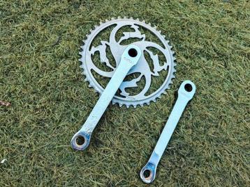 Zeer mooi oldtimer Gazelle crankstel crank set beschikbaar voor biedingen