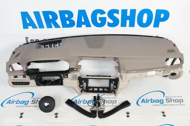 Airbag set - Dashboard M beige HUD + speaker BMW 5 serie F10, Auto-onderdelen, Dashboard en Schakelaars, Gebruikt, Ophalen of Verzenden
