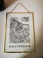 Print Plattegrond Amsterdam op glas, Ophalen of Verzenden, Zo goed als nieuw