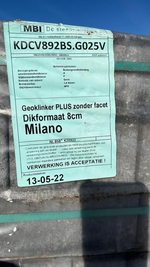 Geoklinkerplus zonder facet dikformaat milano, Tuin en Terras, Tegels en Klinkers, Zo goed als nieuw, Terrastegels, Beton, 10 m² of meer