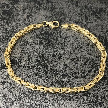 14k gouden armband koningsschakel model italy beschikbaar voor biedingen