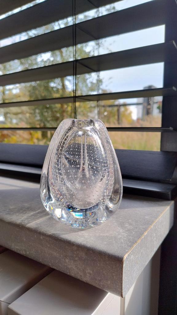 Beukennoot Vaasje - 12 cm glasfabriek Leerdam., Antiek en Kunst, Antiek | Glas en Kristal, Ophalen of Verzenden