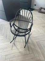 Rotan schommelstoel, Huis en Inrichting, Stoelen, Ophalen, Gebruikt, Zwart, Riet of Rotan