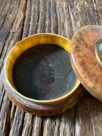 Antiek portretje in houten doosje trinket box, Ophalen of Verzenden