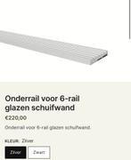 Onderrail voor 6-rail glazen schuifwand NIEUW., Tuin en Terras, Ophalen of Verzenden, Nieuw, Aluminium, Overige typen