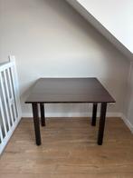 Gratis IKEA Uitschuiftafel Donkerbruin, Ophalen, Gebruikt, 50 tot 100 cm, Vierkant