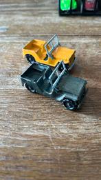 Twee oude Jeeps 1/64 Majorette Rail Route no.7, Ophalen of Verzenden, Gebruikt, Auto