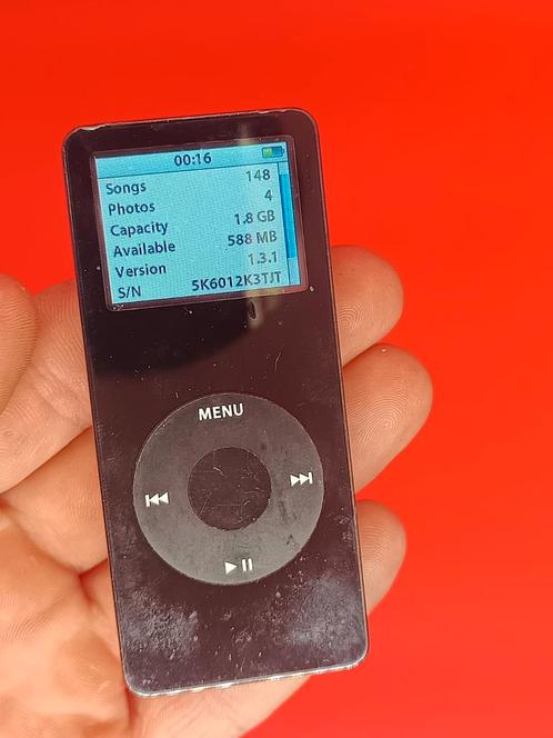 Apple iPod Nano 1th gen zwart A1137 (148 nummers), Audio, Tv en Foto, Mp3-spelers | Apple iPod, Gebruikt, Nano, 2 tot 10 GB, Zwart