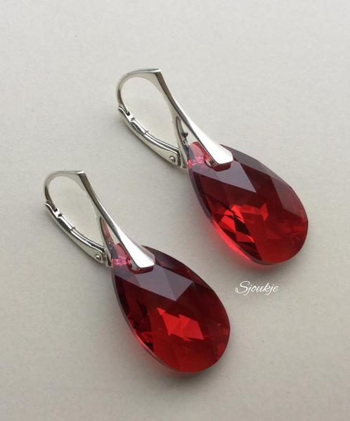 Oorbellen Swarovski kristal NIEUW goud zilver ketting parel, Sieraden, Tassen en Uiterlijk, Oorbellen, Nieuw, Hangers, Zilver