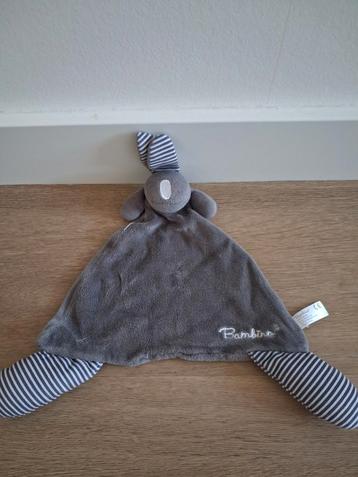 Knuffeldoekje Bambino donkergrijs gestreept konijn K9564 beschikbaar voor biedingen