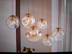 QAZQA- Art deco - Amber glass 6 - lights Douglass, Huis en Inrichting, Lampen | Kroonluchters, Ophalen, Nieuw