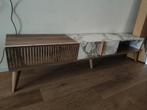 Tv meubel Milan 180 marmer hout look melamine, Huis en Inrichting, Ophalen, Met klep(pen), 150 tot 200 cm, Zo goed als nieuw