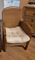 Rieten fauteuil, Ophalen, Riet of Rotan, Gebruikt, Twee