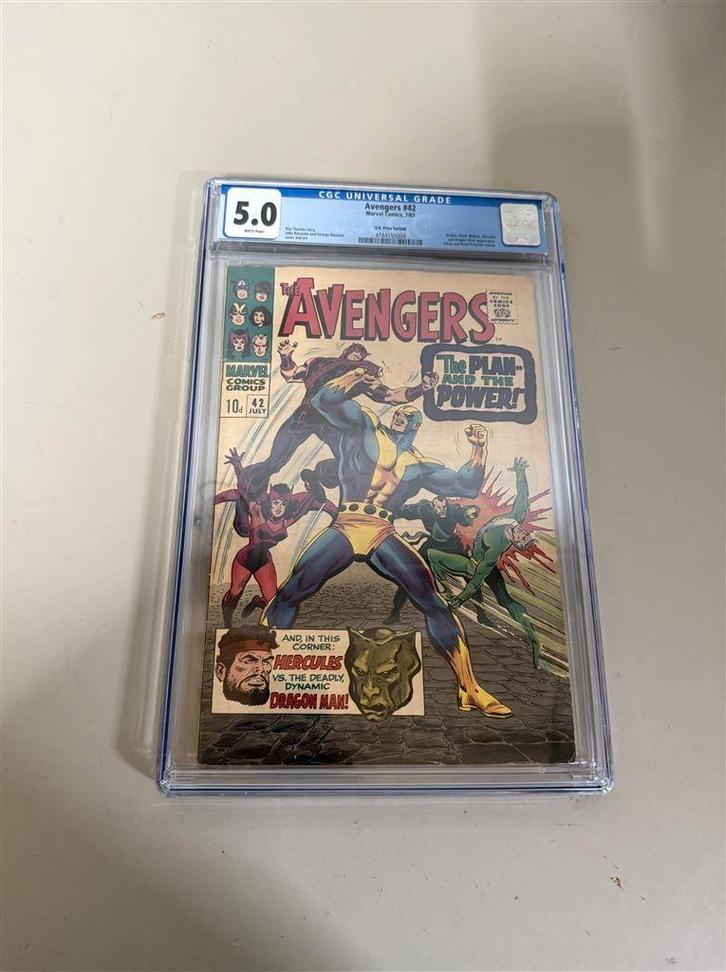 Avengers #42 1967 CGC 5.0 VG/FN WHITE pages UKPV Black Widow, Boeken, Strips | Comics, Zo goed als nieuw, Eén comic, Amerika, Ophalen of Verzenden