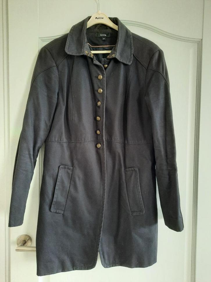 COMMA jas mt 44 donkerblauw aparte sluiting en knopen, Kleding | Dames, Jassen | Winter, Gedragen, Maat 42/44 (L), Blauw, Ophalen of Verzenden