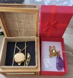 2 x hanger met 18 K verguld ketting, Overige materialen, Verzenden, Zo goed als nieuw, Met edelsteen