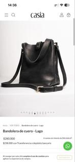 Casia leren tas - Zwart, Ophalen of Verzenden, Nieuw, Zwart, Handtas