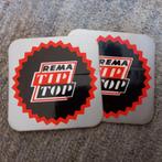 Twee leuke stickers.   REMA.  Tip Top.  Banden plakkers., Auto diversen, Ophalen of Verzenden