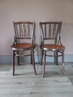 Vintage bruine Thonet stoelen 2 stuks, Antiek en Kunst, Antiek | Meubels | Stoelen en Banken, Ophalen
