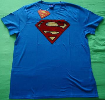 Nieuw blauw T-shirt met het logo van Superman (maat: XL). beschikbaar voor biedingen
