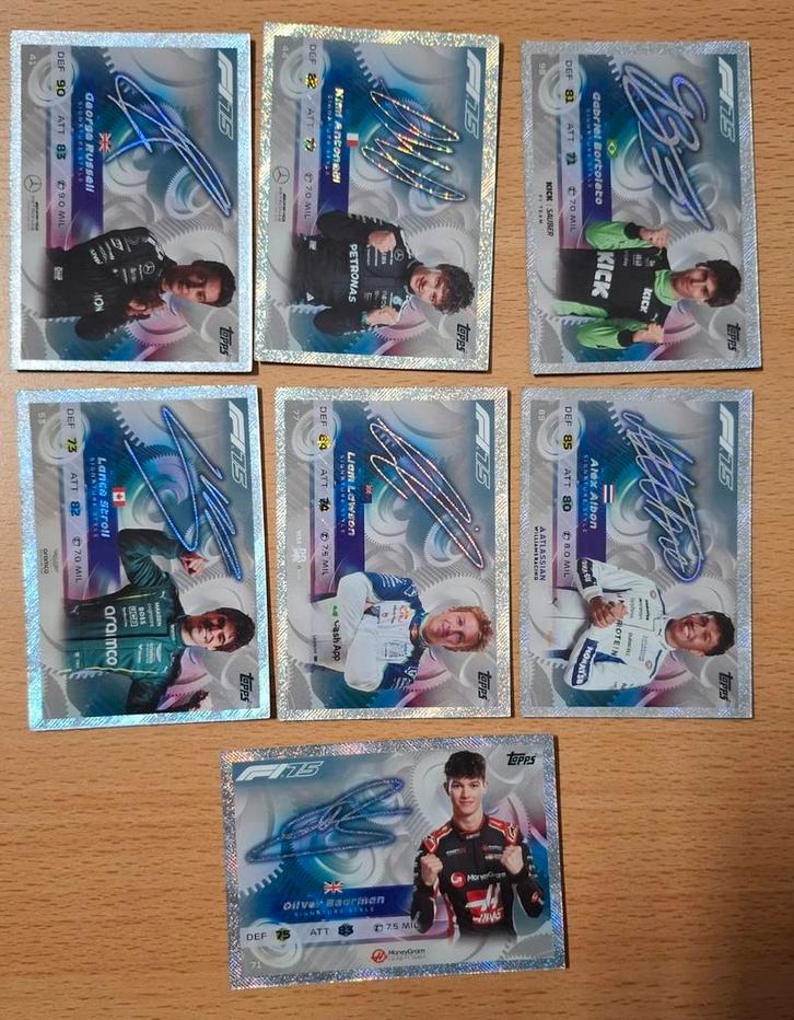 F1 Turbo Attax 2025 Signature Kaarten handtekening, Verzamelen, Sportartikelen en Voetbal, Nieuw, Spelerskaart, Overige sporten