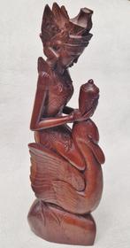 Art Deco BALINESE snijkunst Schone met Offerande op ZWAAN, Antiek en Kunst, Ophalen of Verzenden