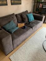 Comfortabele 2,5 zits taupe kleurige bank, Huis en Inrichting, Ophalen, Gebruikt, Stof, Modern