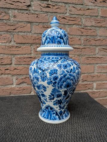 Delftsblauwe Dekselvaas Oud Delft  beschikbaar voor biedingen