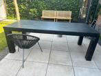 (Tuin)tafel steigerhout zwart geverfd, Gebruikt, Rechthoekig, Ophalen of Verzenden, Hout