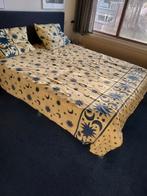 Boxspring 160 bij 200, Gebruikt, Tweepersoons, 200 cm, Grijs