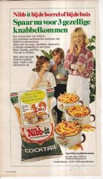 Retro reclame 1980 Nibb-it chips cocktail kommen kom, Verzamelen, Overige typen, Ophalen of Verzenden