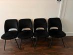 4 Riverdale Eve stoelen velvet zwart, Vier, Ophalen of Verzenden, Zo goed als nieuw, Zwart