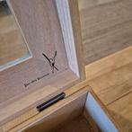 Houten Opbergdoos met Glas, Huis en Inrichting, Woonaccessoires | Kisten, Minder dan 50 cm, Eikenhout, Minder dan 50 cm, Ophalen of Verzenden