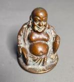Een bronzen Chinese Lachende Boeddha,, Antiek en Kunst, Kunst | Beelden en Houtsnijwerken, Ophalen of Verzenden