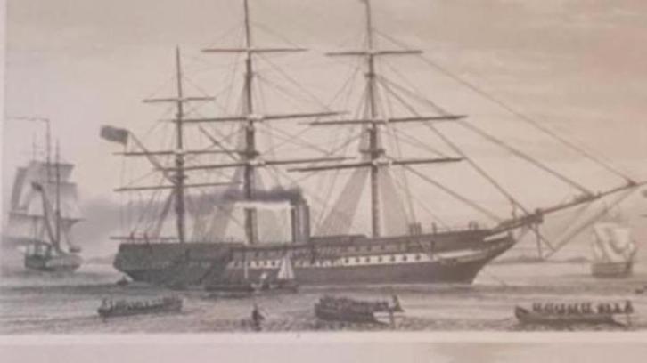 Staalgravure uit 1870 seewesen bl. 9 brockhaus atlas, Antiek en Kunst, Kunst | Etsen en Gravures, Ophalen