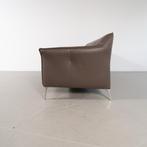 1x Leolux Mayon Bank 3-zits/198cm Lichtbruin Leer - Staal, Huis en Inrichting, Niet ingevuld, 150 tot 200 cm, Niet ingevuld, Driepersoons