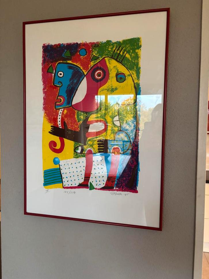 Clemens Briels orginele zeefdruk 105/250 (1995), Antiek en Kunst, Kunst | Litho's en Zeefdrukken, Ophalen of Verzenden