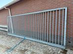 Metalen Spijlenhekwerk - Gebruikt 1.90 by 5.50 lang, Ophalen of Verzenden, Gebruikt, IJzer, Spijlenhekwerk