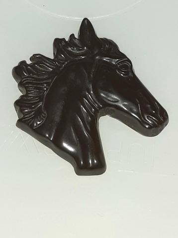Obsidiaan hanger paard hoofd beschikbaar voor biedingen