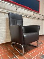 Mooie Goossens Runderleer lounge stoel, Luxe, Ophalen of Verzenden, Zo goed als nieuw, 50 tot 75 cm
