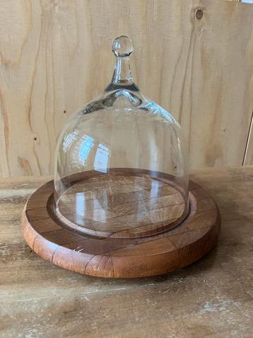 Vintage Ouden Stolp - Glas & Hout beschikbaar voor biedingen