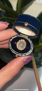 Vintage Gouden Ring met Maansteen, Goud, Met edelsteen, Ophalen of Verzenden, Ring
